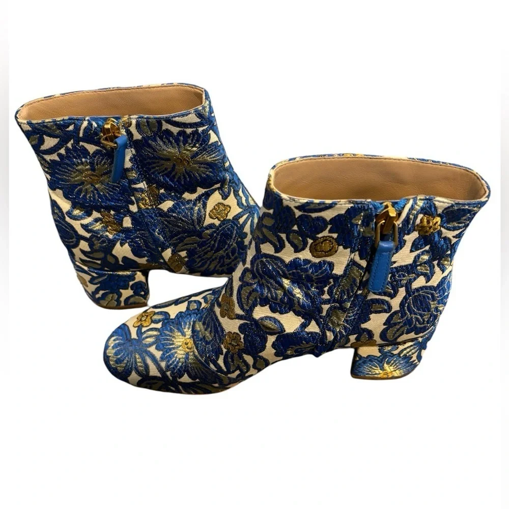 NEW Tory Burch |‎ Shelby Floral Embroidered Ankle Boots Sz 5